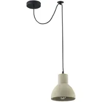Maytoni Plafonnier, métal béton noir gris, E27, D 16cm