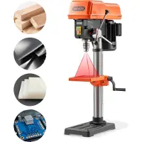 Vevor Perceuse à Colonne d'Établi 254 mm Perceuse d'Établi 400 W pour Travail du Bois et Métaux