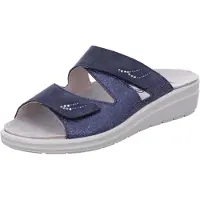 Rohde RIVELLA : Chaussons d'intérieur pour femmes, sandales, couleur bleue, pour un usage quotidien