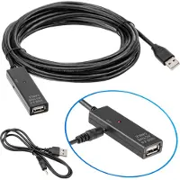 HB-DIGITAL Rallonge USB active, USB 2.0, 480Mbps, 10m