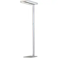 ISOLED LED Office Stehleuchte PRO 40W+40W 4000K Silber dimmbar