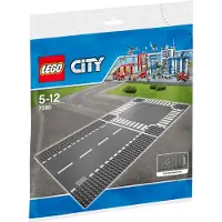 LEGO - City, route droite/croisement ; 7280