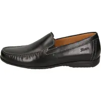 Sioux Gion : Mocassins pour hommes, couleur noire, style décontracté