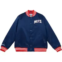 Mitchell & ness Veste Mitchell et Ness Nba Heavyweight Satin Jacket New Jersey Nets OJBF3413NJNYYPPPNAVY