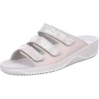 Rohde Mules pour femmes, trois lanières, imprimé métallisé, fermeture velcro Soltau-40 1930, taille : 38 EU, couleur : beige