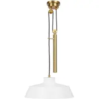 Elstead Lighting Candor Lampe à suspendre blanc mat, laiton Feiss FE-CANDOR-P