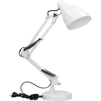 ORNO Lampe de bureau DIAN - Blanche - Design élégant - Hauteur 73 cm - Fonction pratique