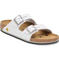 Birkenstock Unisexe, Sandales, Arizona PRO ESD LE, weiss, Grösse 45, schmal, Blanc, (45)
