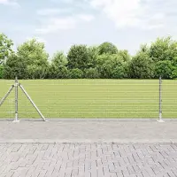 Syfax Clôture en fil soudé avec base en béton 50 x 0,4 m (L x H)