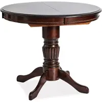 Feldmann-Wohnen Table de cuisine Margo 90-125x90x75cm noyer foncé à rallonges Art Nouveau