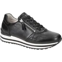 Gabor Comfort : chaussures de sport pour femmes, modèle à lacets, couleur noire, style décontracté