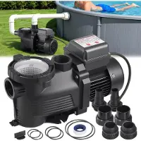 Vevor Pompe Piscine 400 W Pompe Filtration Piscine 11100 L/h pour Piscines Hors Sol Enterrées