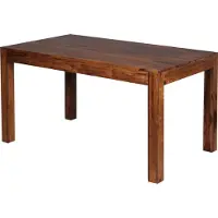 Wohnling Table de salle à manger design 140 x 80 x 76 cm en bois massif de Sheesham ; WL1.320