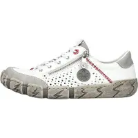 Rieker Chaussure de sport à lacets gris / rouge / blanc