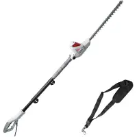 Ikra Taille-haie télescopique électrique ITHS 600 | Fabriqué en Allemagne | Longueur de coupe 51,4 cm | Épaisseur de coupe 20 mm | Manche télescopique 1,95–2,40 m