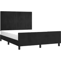 Syfax Cadre de lit sans matelas noir 140x200 cm velours