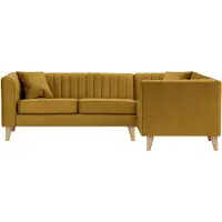 Wintech Canapé d’angle droit Mary-Velluto 8-like oak