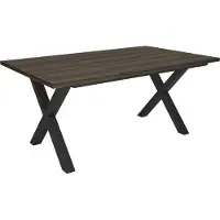 Skraut Home TETRIX Table à manger, 167x90x74 cm, Pour 8 personnes, Meubles de Salon, Chêne foncé