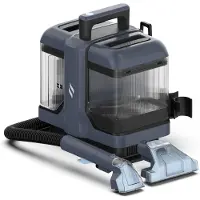 Samako Nettoyeur de tapis V2 - - Nettoyeur de taches portable - de canapé - de meubles - de sièges - de matelas - vapeur - bleu/gris