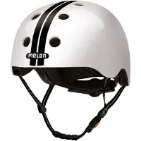 Melon Helmets Casque Melon - Droit Noir Blanc XL-XXL