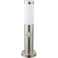 Globo Lampe de jardin Boston Led Acier inoxydable avec blanc et capteur