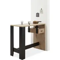 Möbelando Bartisch >Bijou< (BxHxT: 120x101x50 cm) in Artisan, schwarz