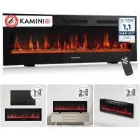 KAMINIO Cheminée électrique Marlon 152,4x46,6 cm 1800 Watt