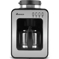 Karaca Cafree Cafetière à filtre avec moulin à café intégré, 0,5L, 600W, Inox