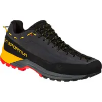 La Sportiva - Chaussures d'approche - TX Guide Leather Carbon/Yellow pour Homme en Cuir - Taille 42 - Gris