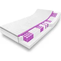 Sleezzze matelas ergonomique 7 zones à ressorts ensachés Sleezzz Diamond T1000 100 x 200 cm, hauteur 23 cm, degré de fermeté H2/H3, 1000 ressorts/2m²