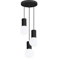 Sollux Lampe suspendue HALO 3P noir 3xG9 8W aluminium/verre 125x25x25cm Lighting