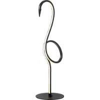 Elstead Lighting Lampe de table moderne flamant noir LED 6W Flamingo Elstead
