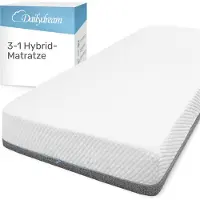 Nivion Matelas hybride 3 en 1 avec ressorts ensachés, mousse à froid et mousse à mémoire de forme - 80 x 200 x 26 cm