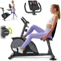Zipro Easy Vélo couché | Ergomètre couché pour l'entraînement à la maison | Vélo d'appartement avec 8 niveaux de résistance | Masse d'inertie de 8kg