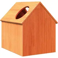 Syfax Maison pour chat cire marron 41x50x50 cm bois de pin massif
