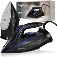 Zeegma Fer à repasser Base glacée 3100 W Repassage à vapeur et à sec, avec revêtement céramique, Autonettoyant