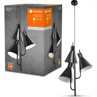 Ledvance DECOR Tokio Suspension, noir, 14W, 1260lm, module LED avec couleur de lumière blanc chaud (3000K), style japonais, longue durée de vie de 30.000 heures, classe de protection IP20