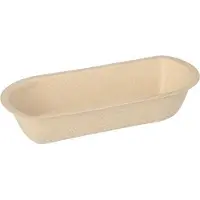 Conpax (LM) 50 plateaux à friandises en canne à sucre 3,1 cm x 7,6 cm x 15,4 cm naturel
