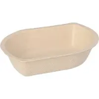 Conpax (LM) 50 plateaux à friandises en canne à sucre 3,1 cm x 9,7 cm x 13,2 cm naturel