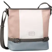 Tom Tailor Sac à bandoulière 'Juna' gris / taupe / rose / blanc