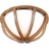 Elstead Lighting Plafonnier Elstead Allier E27 double, bois clair, acier brossé