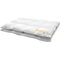 HANSKRUCHEN GmbH HANSKRUCHEN Premium de Luxe couette en duvet 135x220 cm chaleur moyenne 90% duvet lavable pour personnes allergiques respirante à caissons blanche
