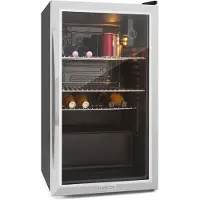 Klarstein Mini Frigo de Chambre et Bureau pour Boisson, Petit Frigo Silencieux, Refrigerateur Mini Bar 80L, Petit Réfrigérateur Camping, Étagères Réglables pour le Vin, Cannette, Beer Fridge