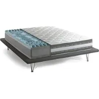 Talamo Italia Amos - Matelas Double, 190x140x27h cm Blanc, Déhoussable Italy