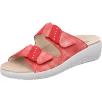Rohde Mule femme en cuir avec strass et semelles amovibles Rivella 5720, Taille:39 EU, Couleur:Rouge