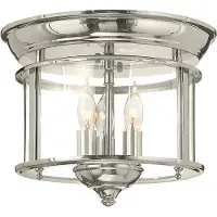 HINKLEY Suspension Gentry, nickel poli, 3xE14x40W, métal, dimensions : 24x29x29 cm, IP20,