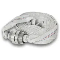 Eberth Tuyau d'incendie 1" Tuyau plat avec raccord Storz, tuyau longueur 10m, diamètre 1 pouce, tuyau en tissu, tuyau industriel