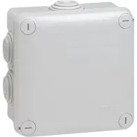 Legrand FR Boîtier de raccordement IP55, membrane 105 x 105 x 55 mm, couvercle à encliqueter, 1 pièce.