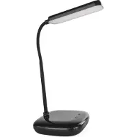 Emos Lampe de table LED MOLLY 12W, luminosité 650lm, dimmable, nast. couleur claire, bras de lampe flexible, 1.5m de câble + adaptateur, noir, Z7638B