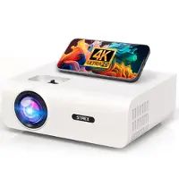 Strex Projecteur - 1080P Full HD - 15000 lumens - Diffusion sans fil - WiFi - Bluetooth - Mini projecteur - Projecteur